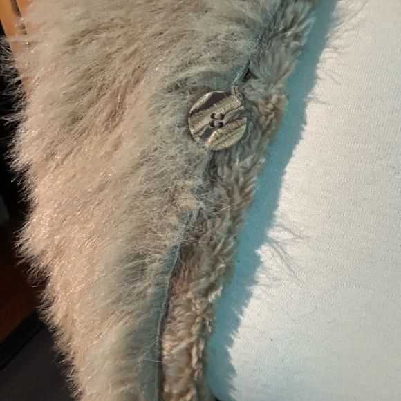 GREAT CONDITION SUEDE AND FAUX FUR COAT - Picture 7 of 8